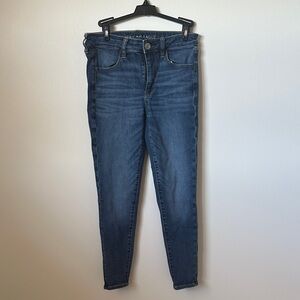 American Eagle Outfitters Women's Dark Blue Skinny Jeans